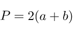 Формула для вычисления периметра прямоугольника