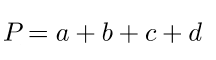 Формула для вычисления периметра трапеции