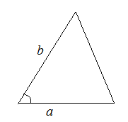 Площадь разностороннего треугольника по двум сторонам и углу между ними