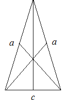 Медиана в равнобедренном треугольнике