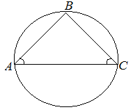 Пример 2, радиус окружности, описанной около равнобедренного треугольника