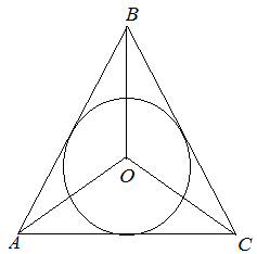 Окружность, вписанная в правильный треугольник