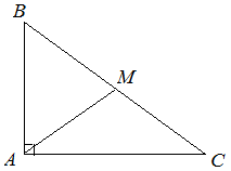 Пример окружности описанной около прямоугольного треугольника