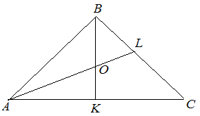 Пример 1, точка пересечения медиан треугольника