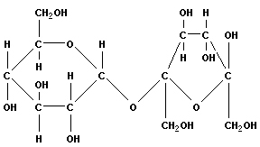 Структурная формула гидролиза сахарозы