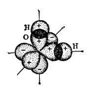 Схема строения молекулы воды