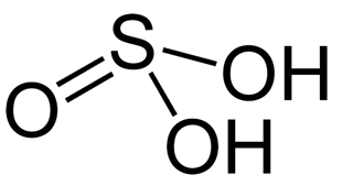 Структурная формула сернистой кислоты и ее степень окисления