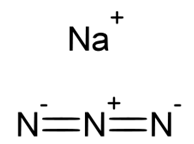 Молекула азида натрия имеет вид