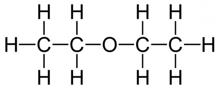Графическая формула диэтилового эфира