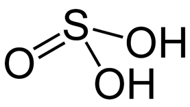 Структурная формула сернистой кислоты