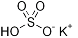 Структурная формула гидросульфата калия