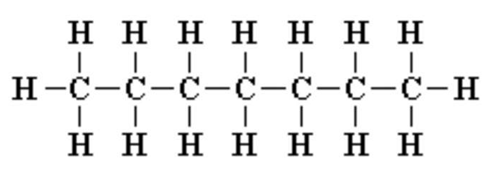 Графическая формула гептана