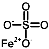 структурная (графическая) формула сульфата железа (II)
