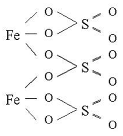 структурная (графическая) формула сульфата железа (III)