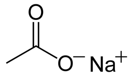 Структурная формула ацетата натрия