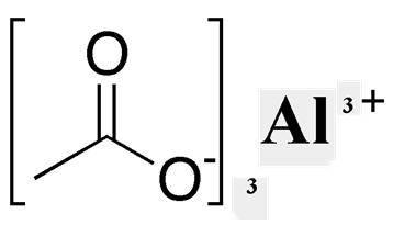 Структурная формула ацетата алюминия