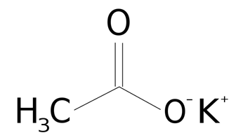 Графическая формула ацетата калия