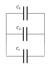 Параллельное соединение конденсаторов, рисунок 1