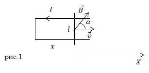 ЭДС индукции в движущихся проводниках, пример 1