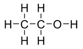 Строение молекулы и плотность этилового спирта