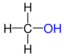 Строение молекулы метилового спирта