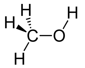 Строение молекулы метилового спирта