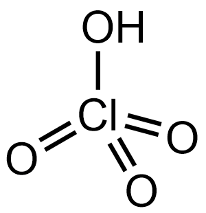 Строение молекулы хлорной кислоты
