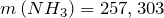 m\left ( NH_3 \right )=257,303