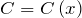 C=C\left(x\right)