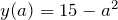 y(a)=15-a^2