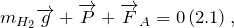 \[m_{H_2}\overrightarrow{g}+\overrightarrow{P}+{\overrightarrow{F}}_A=0\left(2.1\right),\]