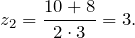 \[z_2=\frac{10+8}{2\cdot 3}=3.\]