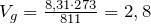 V_g=\frac{8,31\cdot 273}{811}=2,8