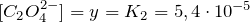 [C_2O_4^{2-}] = y = K_2 = 5,4 \cdot 10^{-5}
