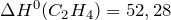 \Delta H^0(C_2H_4) = 52,28