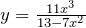 y=\frac{11x^3}{13-7x^2}