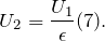 \[U_2=\frac{U_1}{\epsilon}(7).\]
