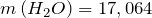 m\left ( H_2O \right )=17,064