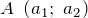 A\ \left(a_1;\ a_2\right)